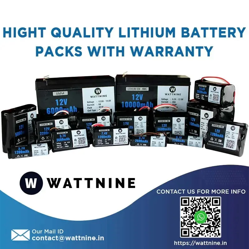 12V 6Ah Lithium Battery Pack - LiFePo4 Battery with 1 year Warranty