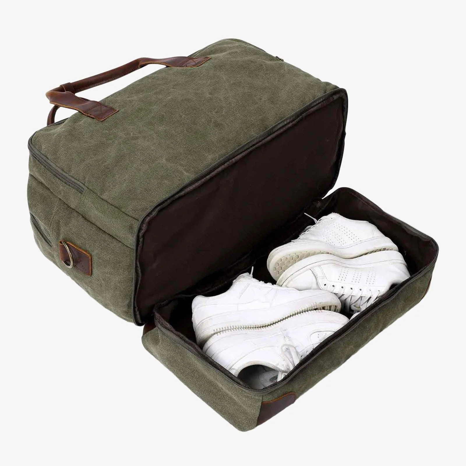 45L Large Canvas Weekender Duffel Bag