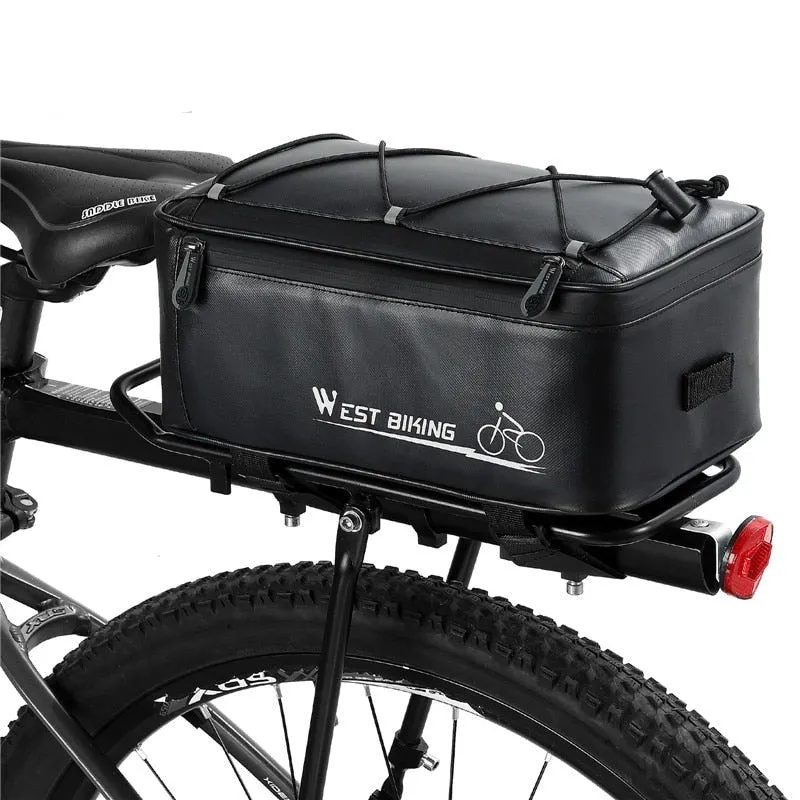 4L Waterproof Bike Trunk Bag Reflective MTB Electric Bicycle Bag Travel Luggage Carrier Cycling Seat Saddle Panniers