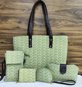 5 Combo Set Bag In Light Green