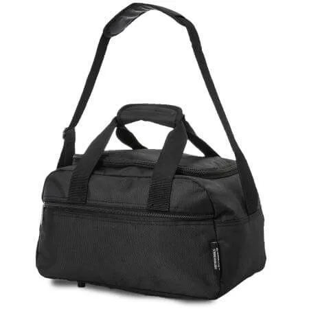 Aerolite (35x20x20cm) Hand Luggage Holdall Bag - Black (x2 Set)