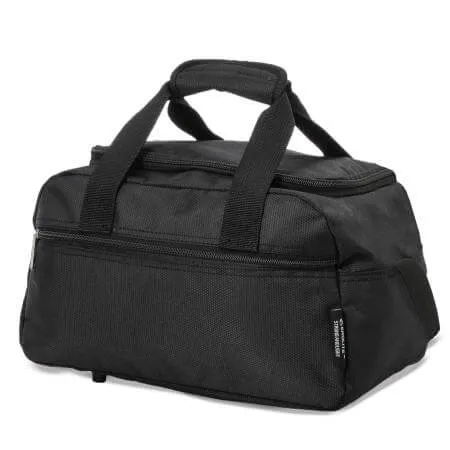 Aerolite (35x20x20cm) Hand Luggage Holdall Bag - Black (x2 Set)