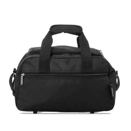 Aerolite (35x20x20cm) Hand Luggage Holdall Bag - Black (x2 Set)