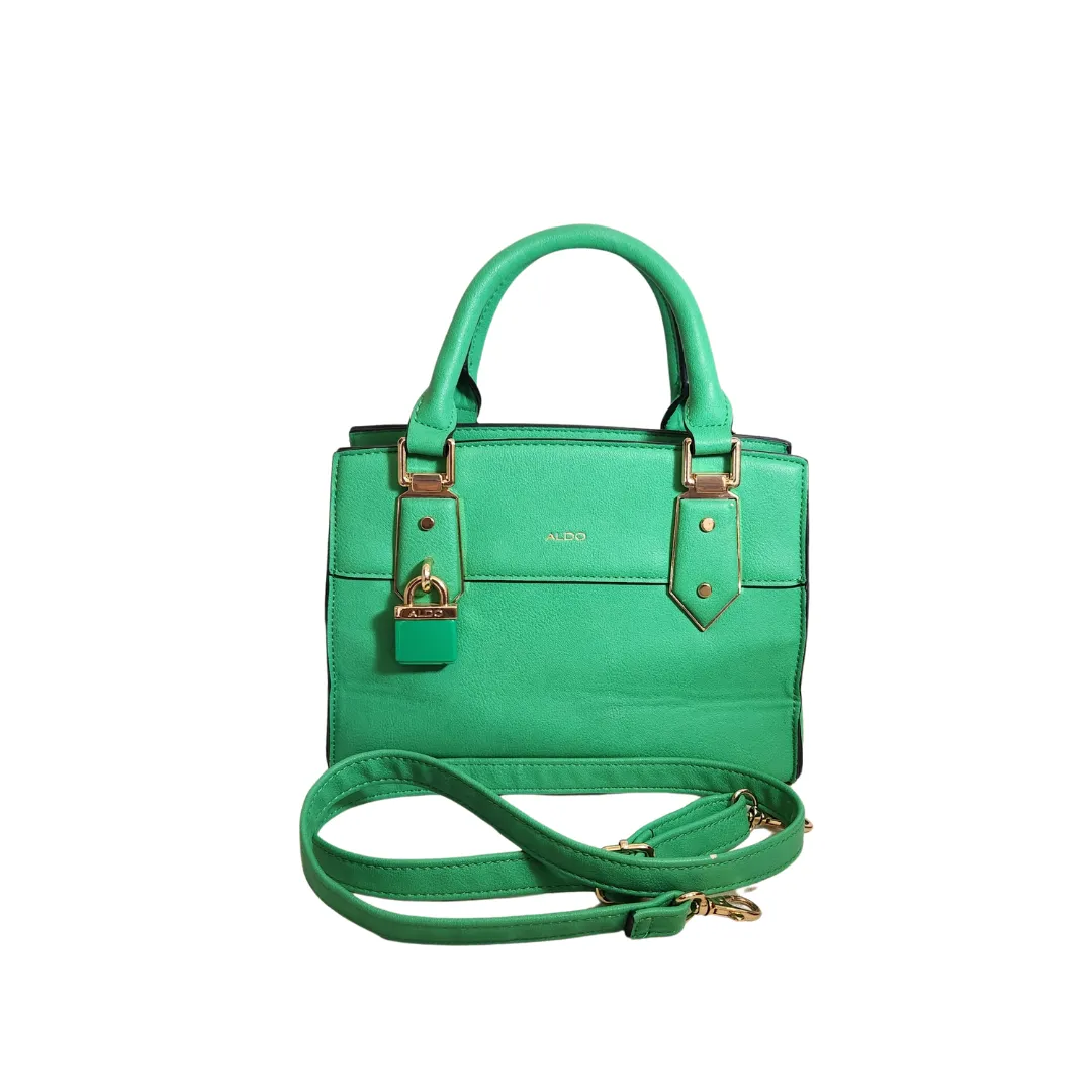 ALDO Green Leatherette Satchel | Pre Loved |