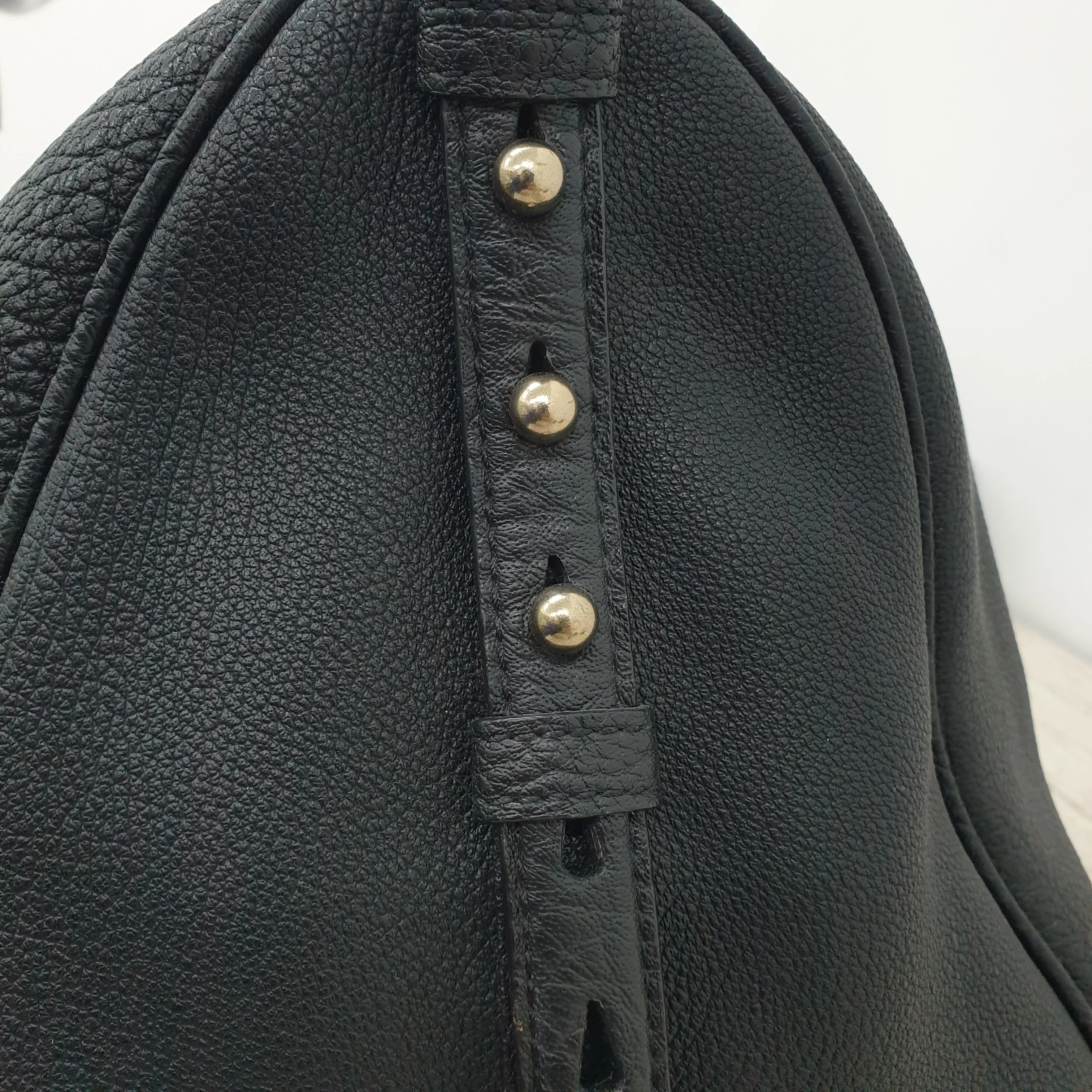 Alexander Wang Black Mixed Grain Duffel Bag