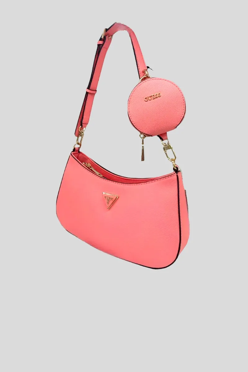 Alexie Top Zip Shoulder Bag - Pink