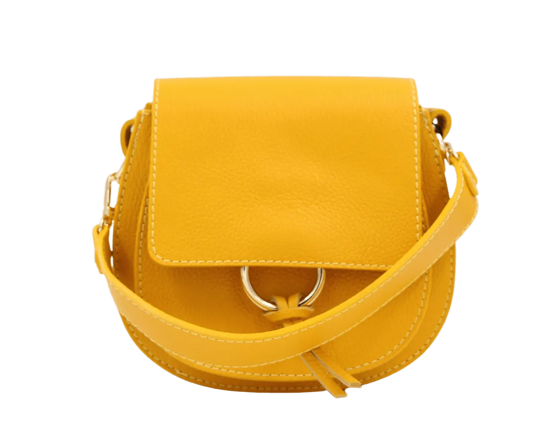 ANDREA CARDONE Yellow leather bag