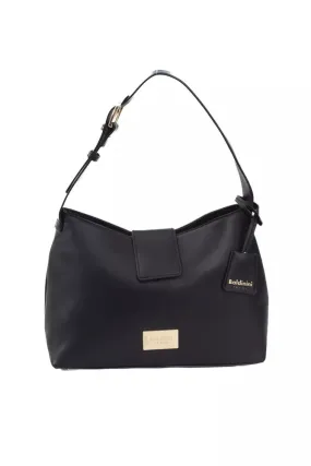 Baldinini Trend Chic Black Golden-Detailed Designer Women's Handbag