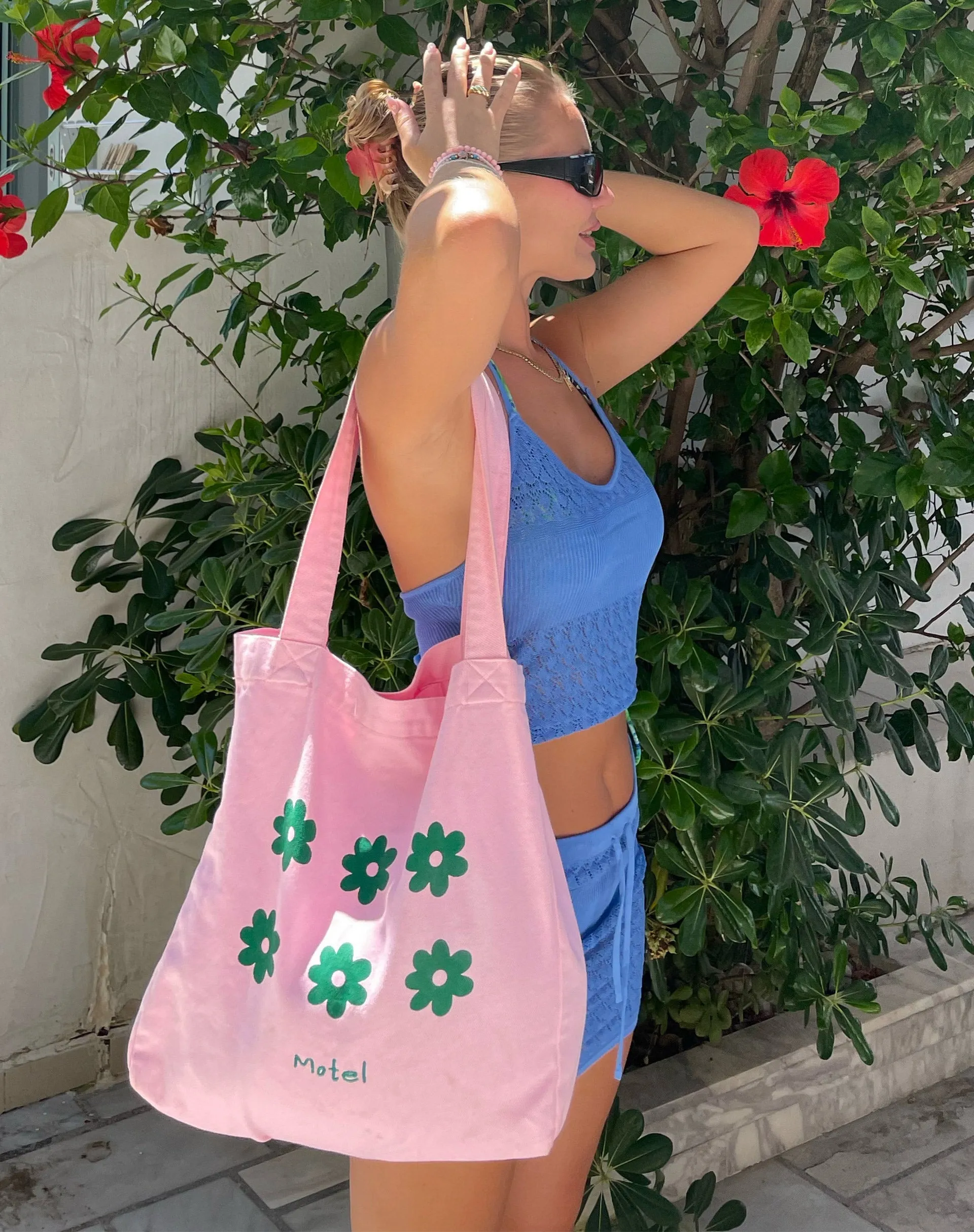 Barbs Tote Bag in Pink Motel Floral