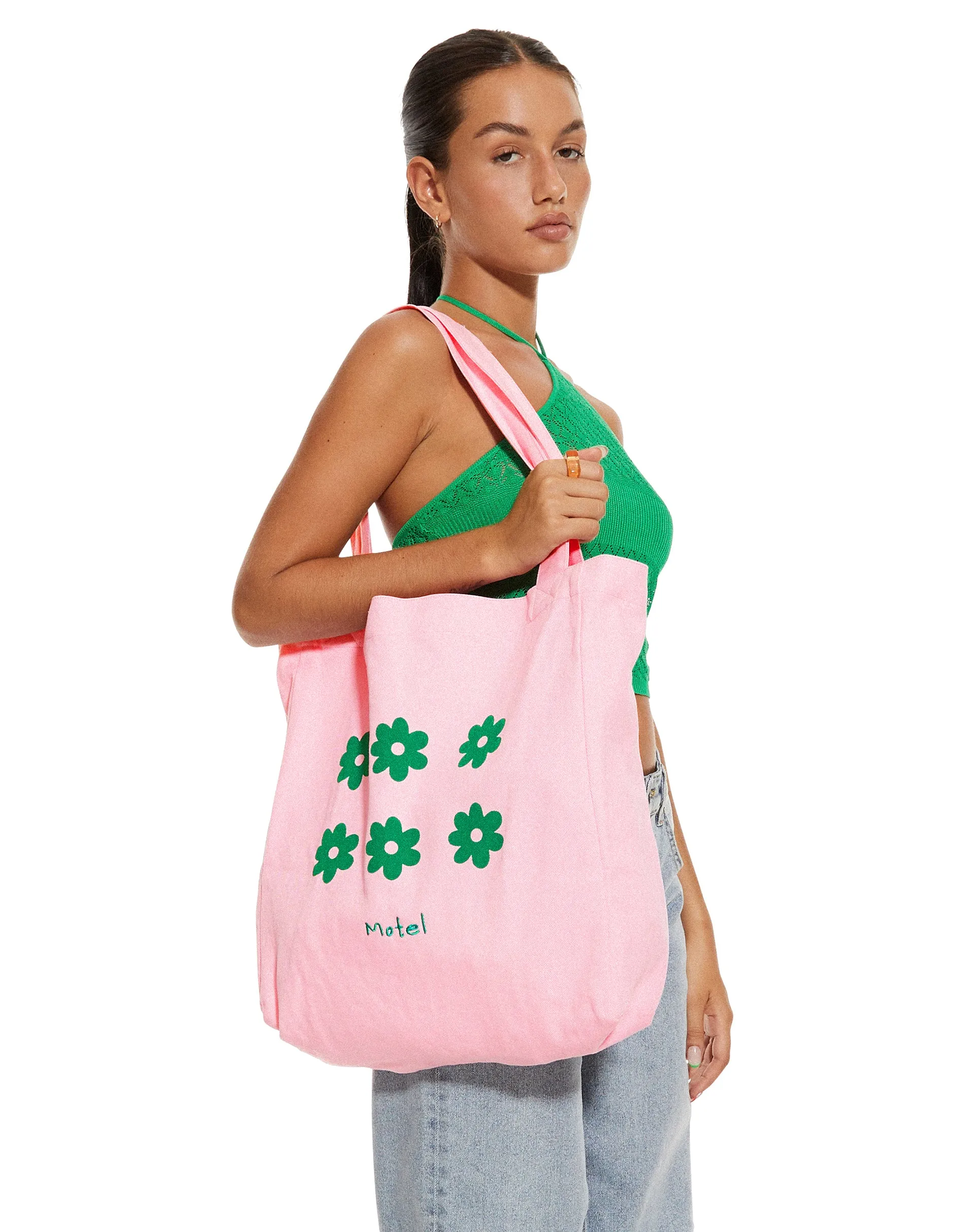 Barbs Tote Bag in Pink Motel Floral