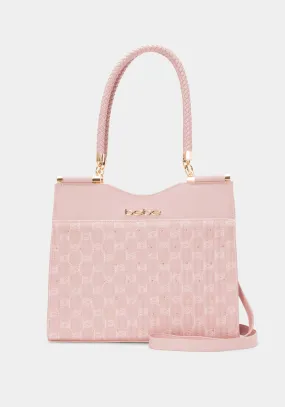 Bebe Cinzia Printed Monogram Satchel