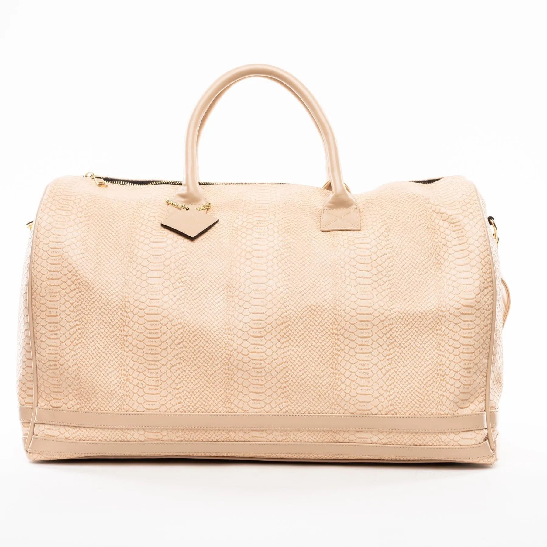 Beige Apollo 1 Faux Snakeskin Travel Set