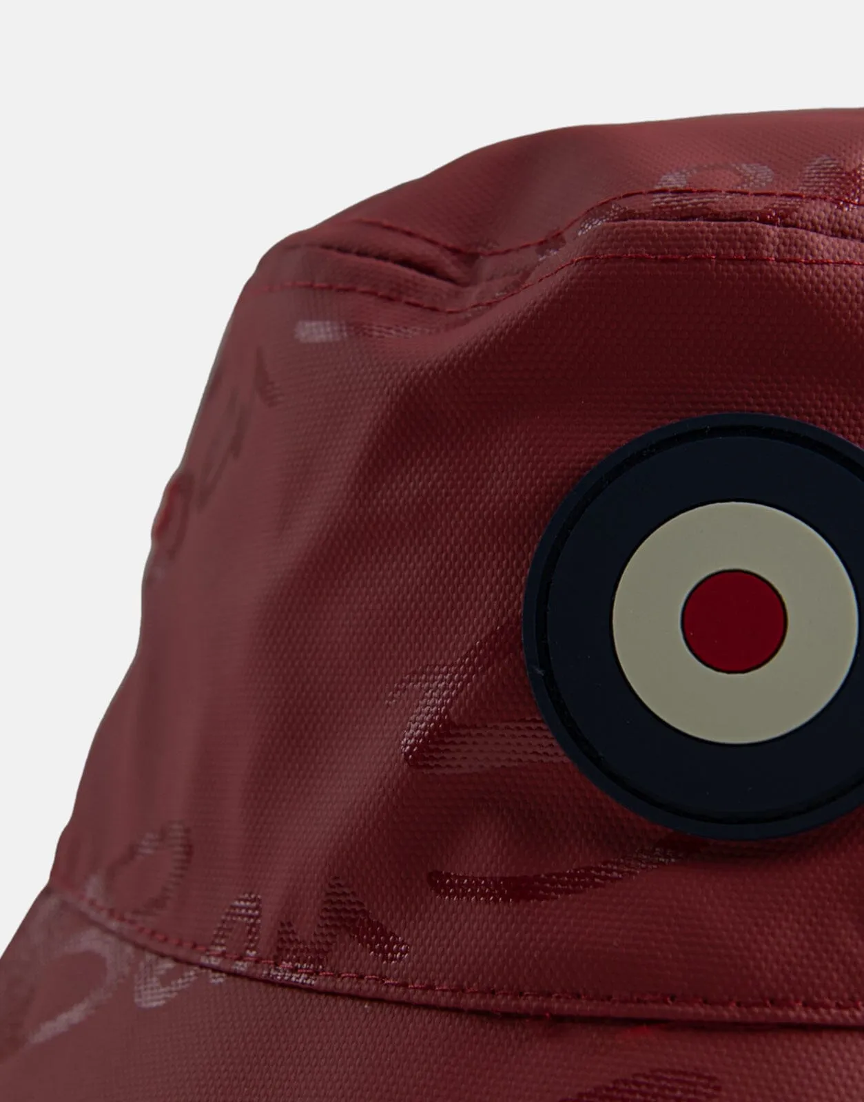 Ben Sherman Wax Target Bucket Hat Berry