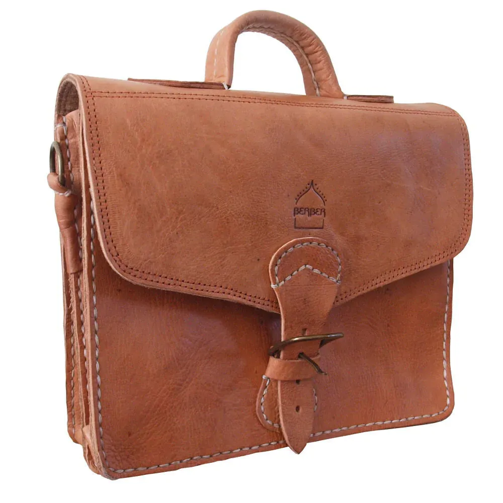 Berber Leather The Marrakech Leather Satchel Mini - Tan