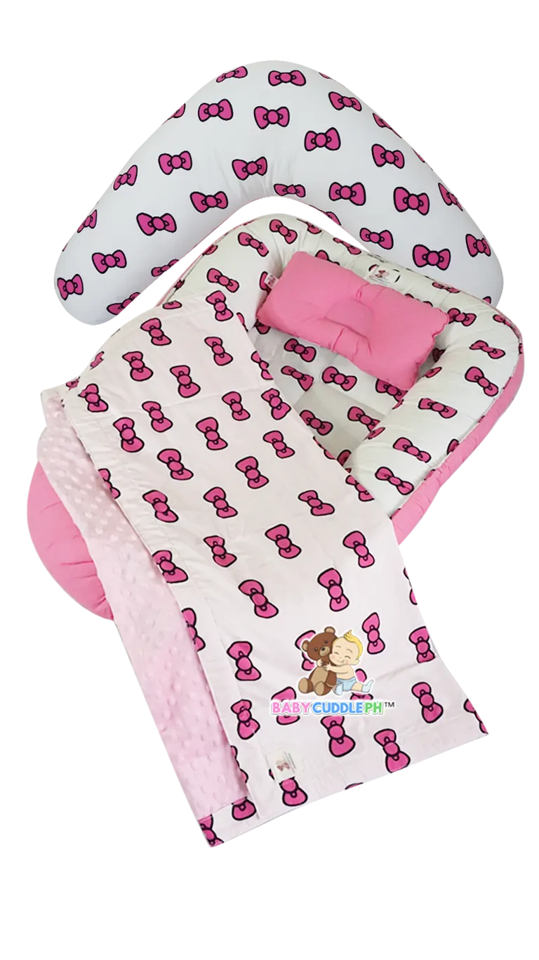 Big Pink Ribbons - Babycuddleph Mom and Baby Set