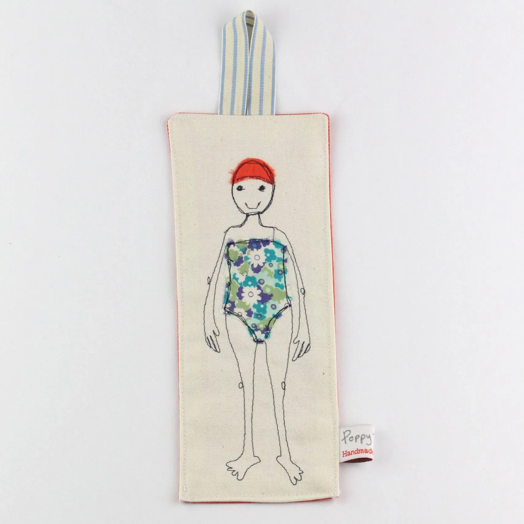 bookmark - flowery bather