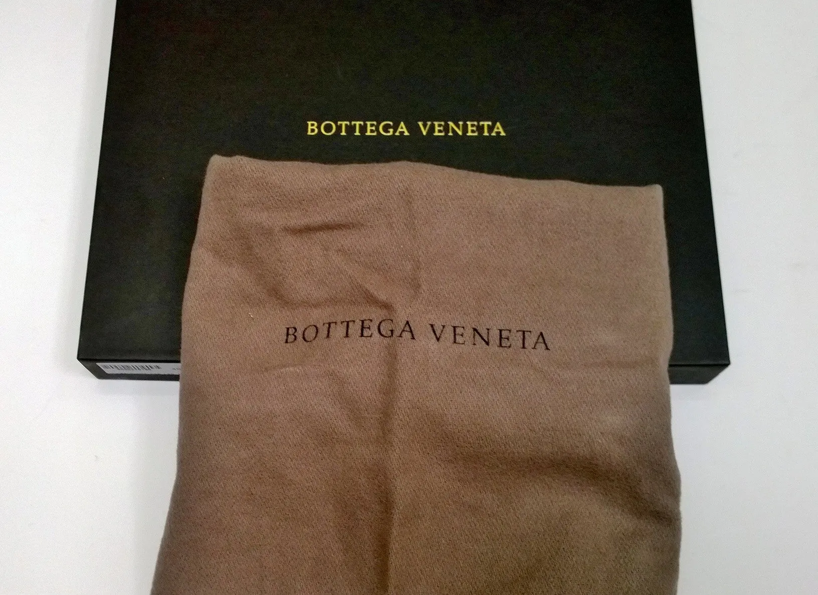 Bottega Veneta Wristlet Intrecciato Woven Leather Clutch Khaki Green Pouch Bag