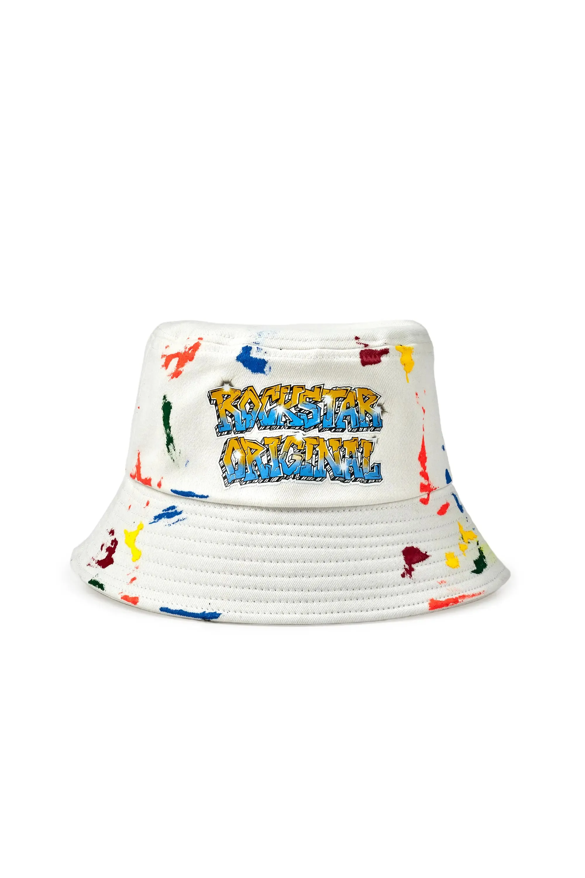 Boys Quinn White/Blue Graphic  Bucket Hat