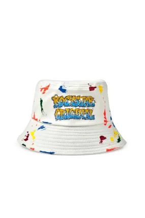 Boys Quinn White/Blue Graphic  Bucket Hat