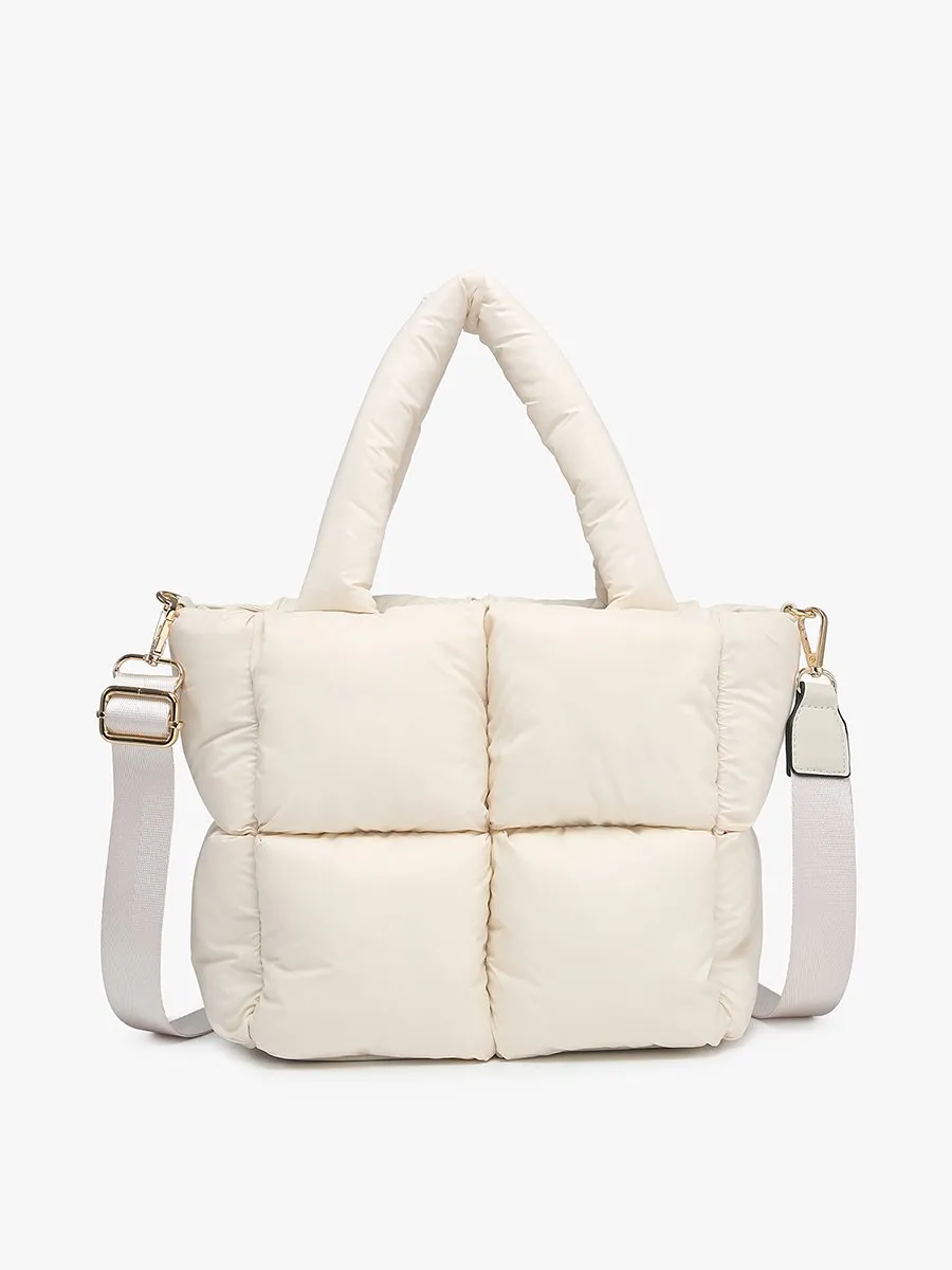 Brittany Vegan Puffer Tote/Satchel