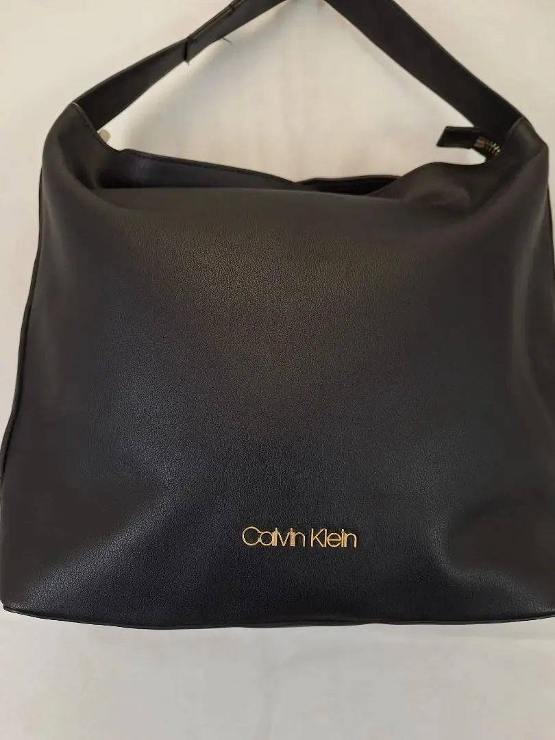 Calvin Klein Black Classy PU Hobo Bag