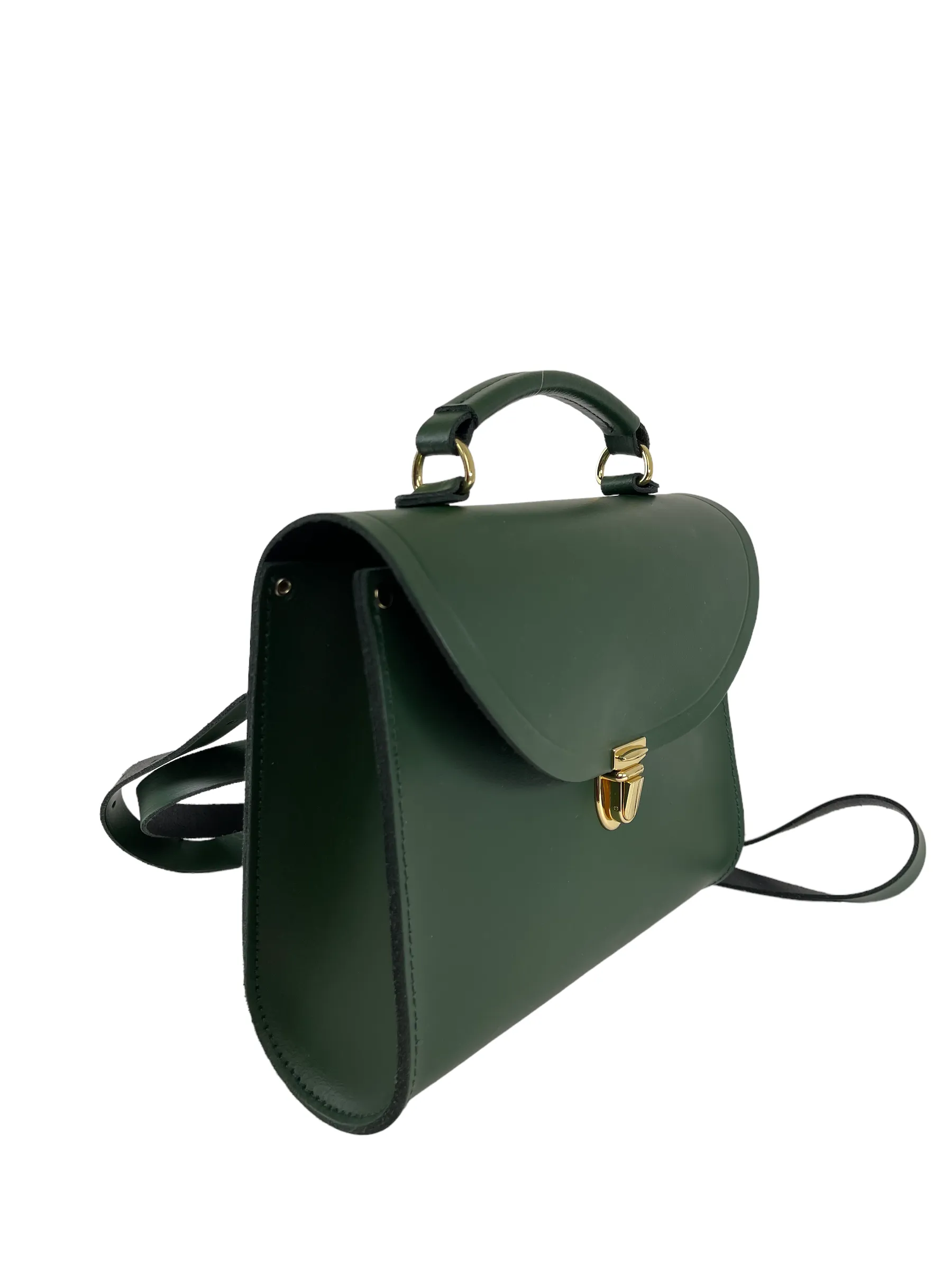 Cambridge Satchel Co Green Leather Backpack