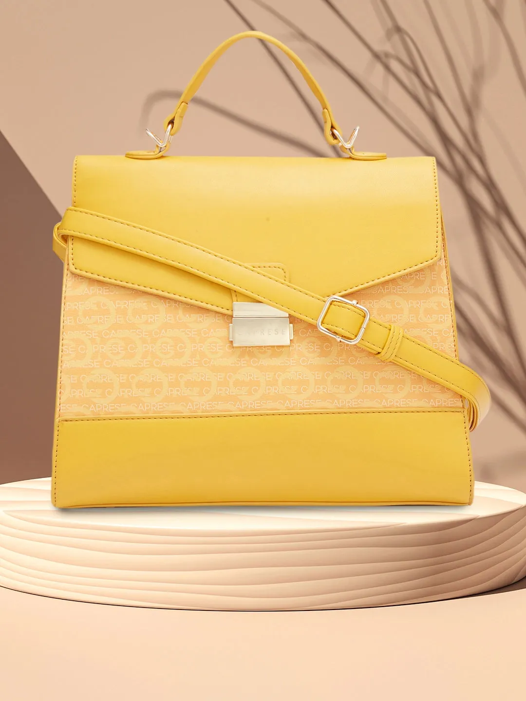 Caprese Cleo Satchel Medium Yellow