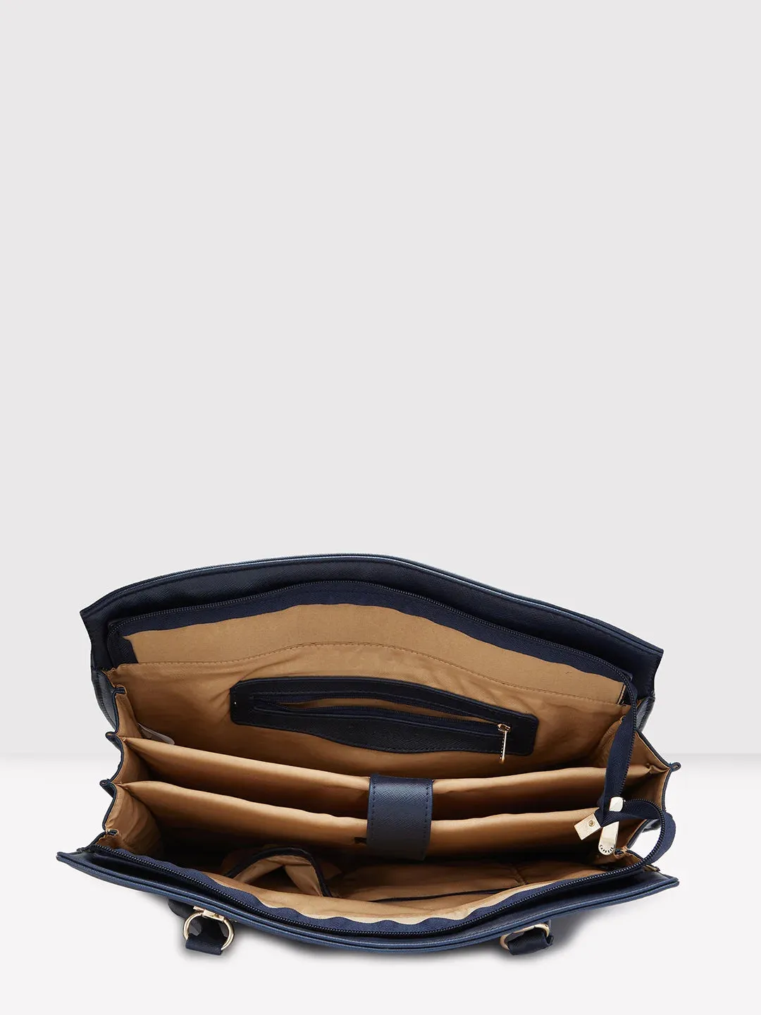 Caprese Demi Laptop Satchel Extra Large Navy