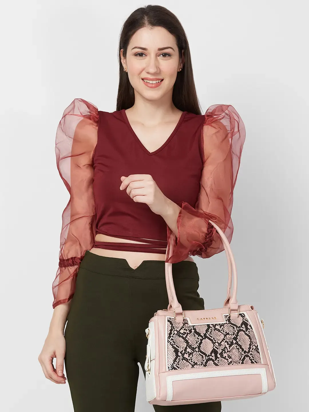 Caprese Ellis Satchel Medium Pink