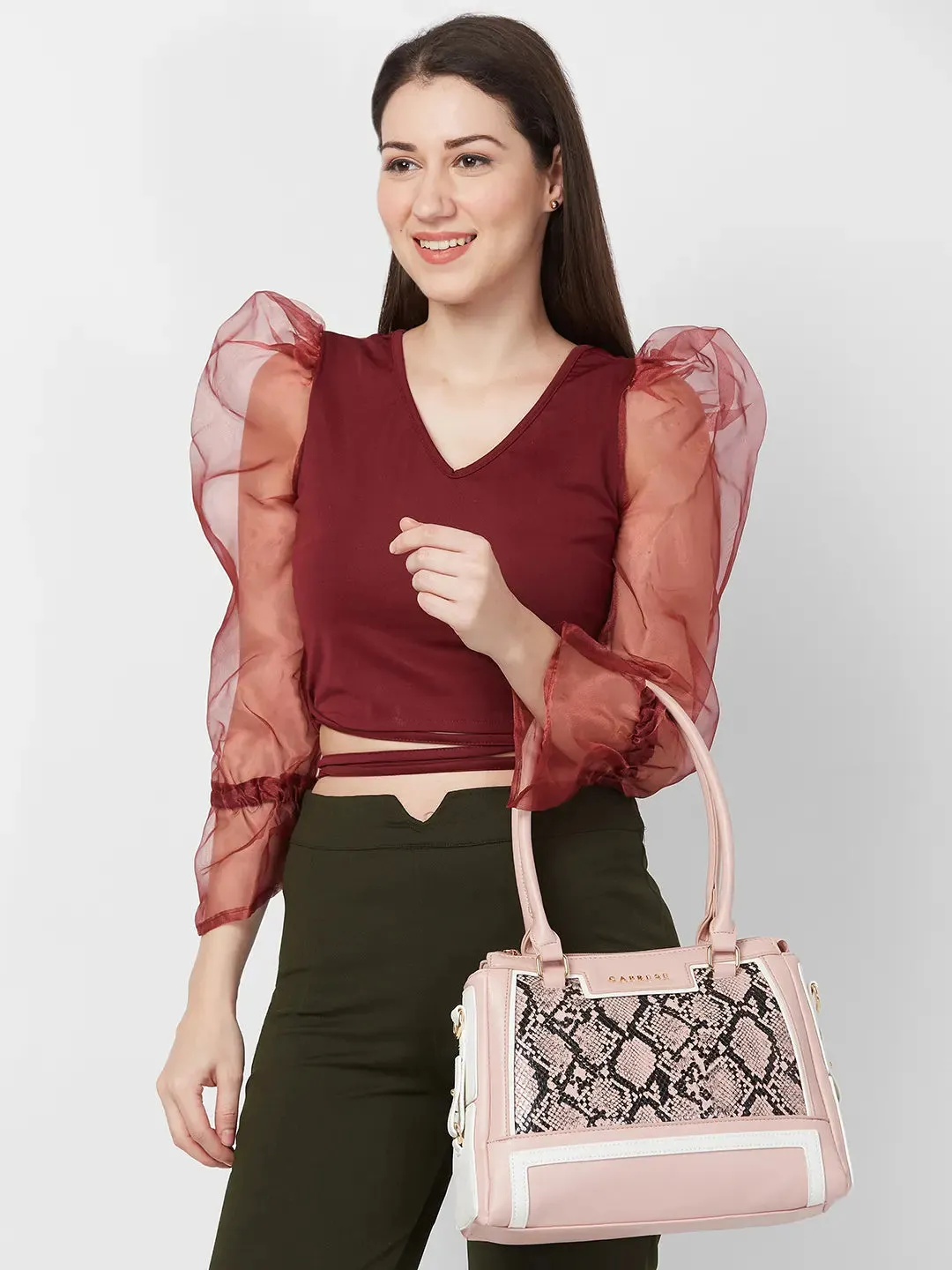 Caprese Ellis Satchel Medium Pink