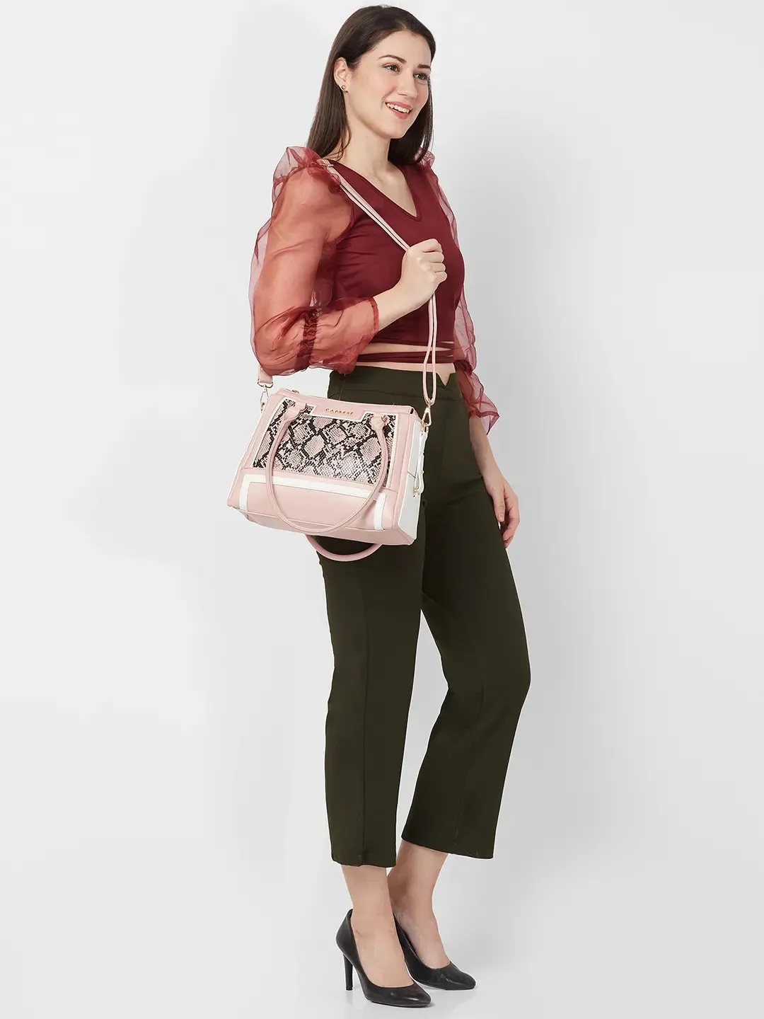 Caprese Ellis Satchel Medium Pink