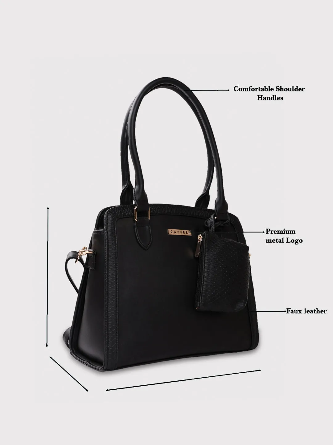 Caprese Felisa Satchel Medium Black