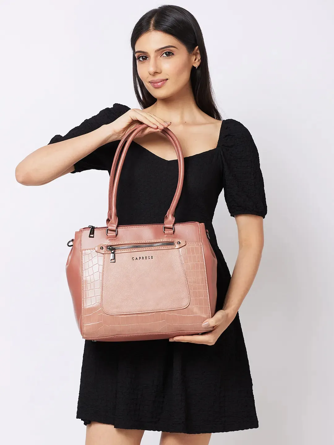 Caprese Gigi Satchel Large Nude