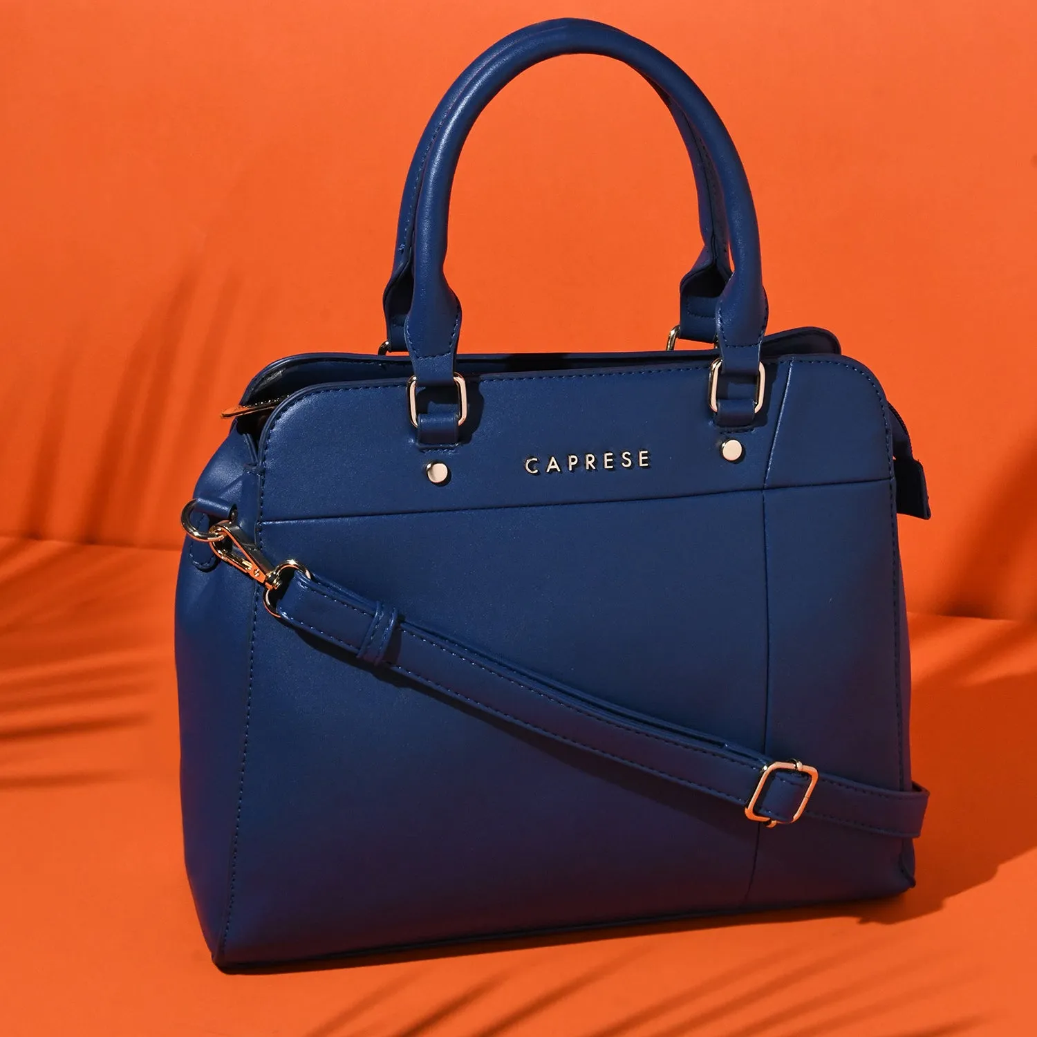 Caprese Keera Satchel Medium Blue