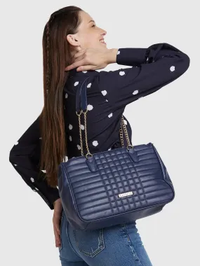 Caprese Maxim Satchel Large Navy