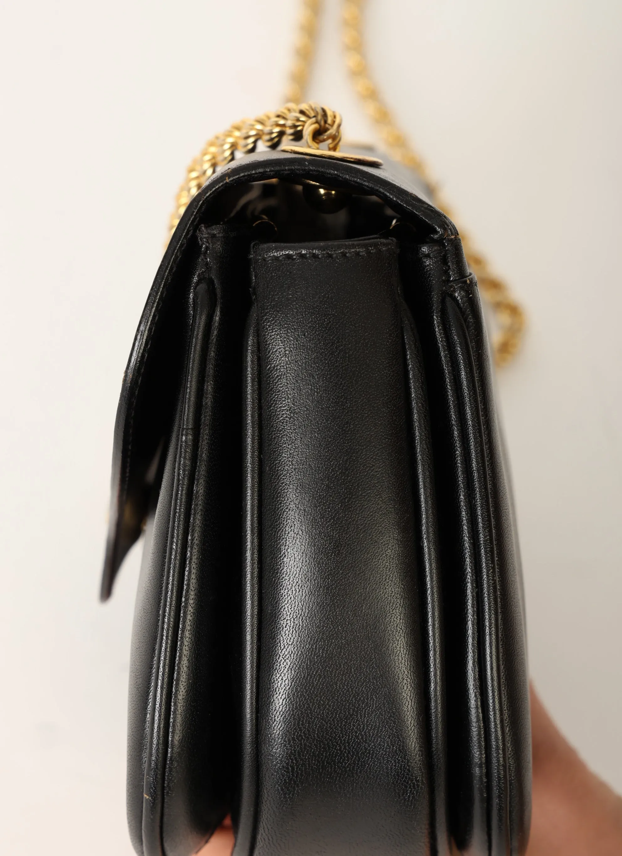 Celine Boxcalf Chain Shoulder Bag