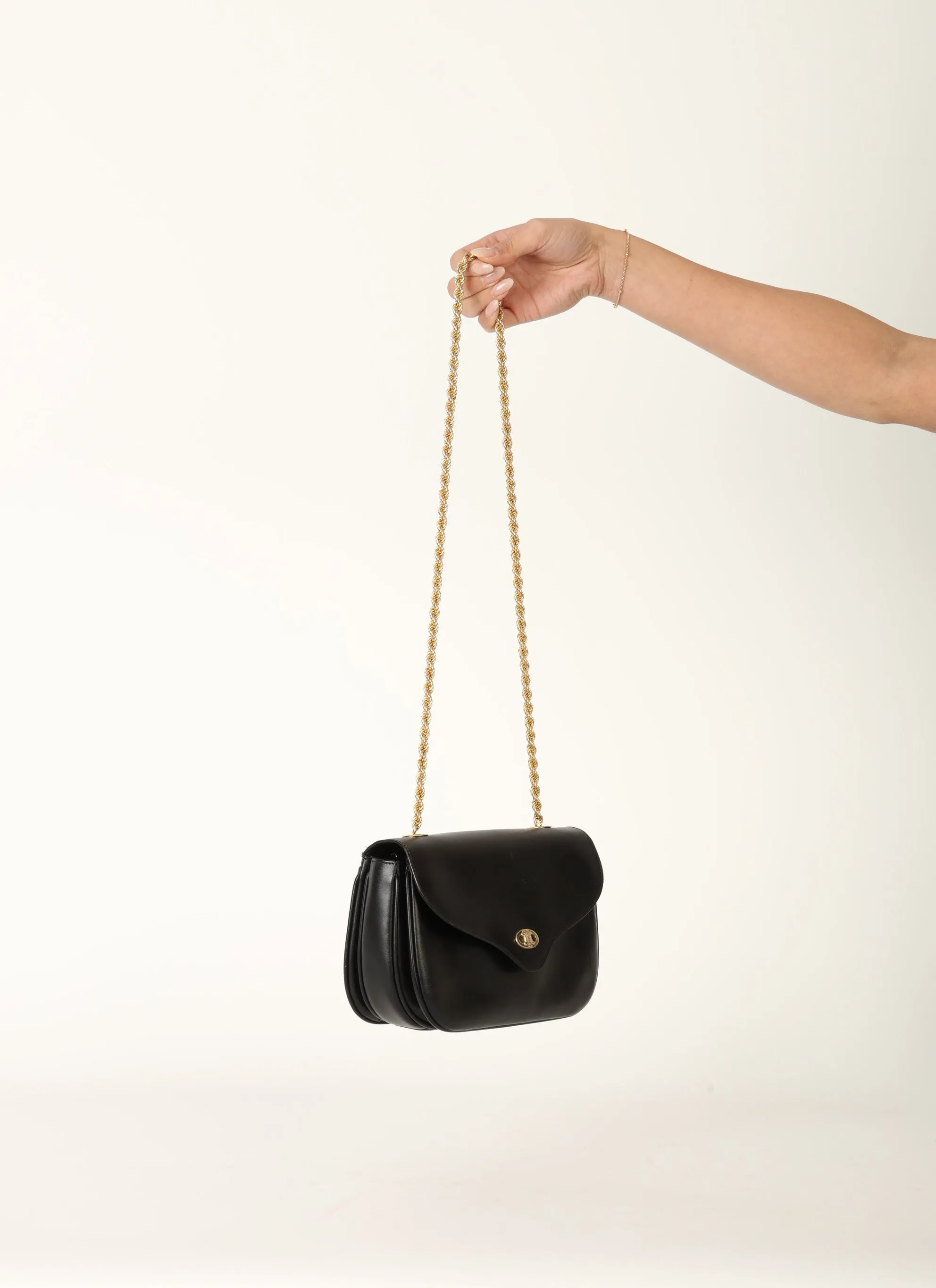 Celine Boxcalf Chain Shoulder Bag