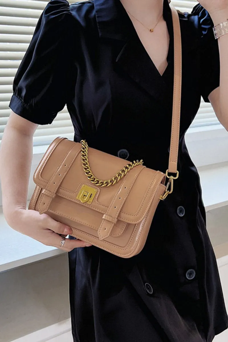 CHAIN POINT SATCHEL CROSS BODY BAG