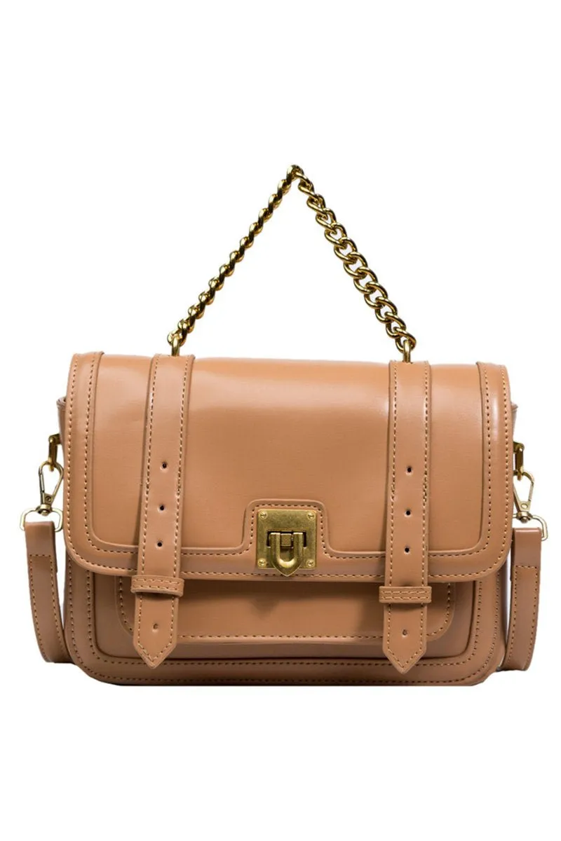 CHAIN POINT SATCHEL CROSS BODY BAG