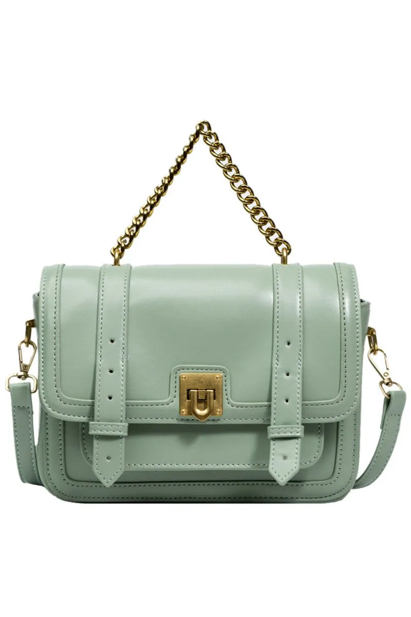 CHAIN POINT SATCHEL CROSS BODY BAG