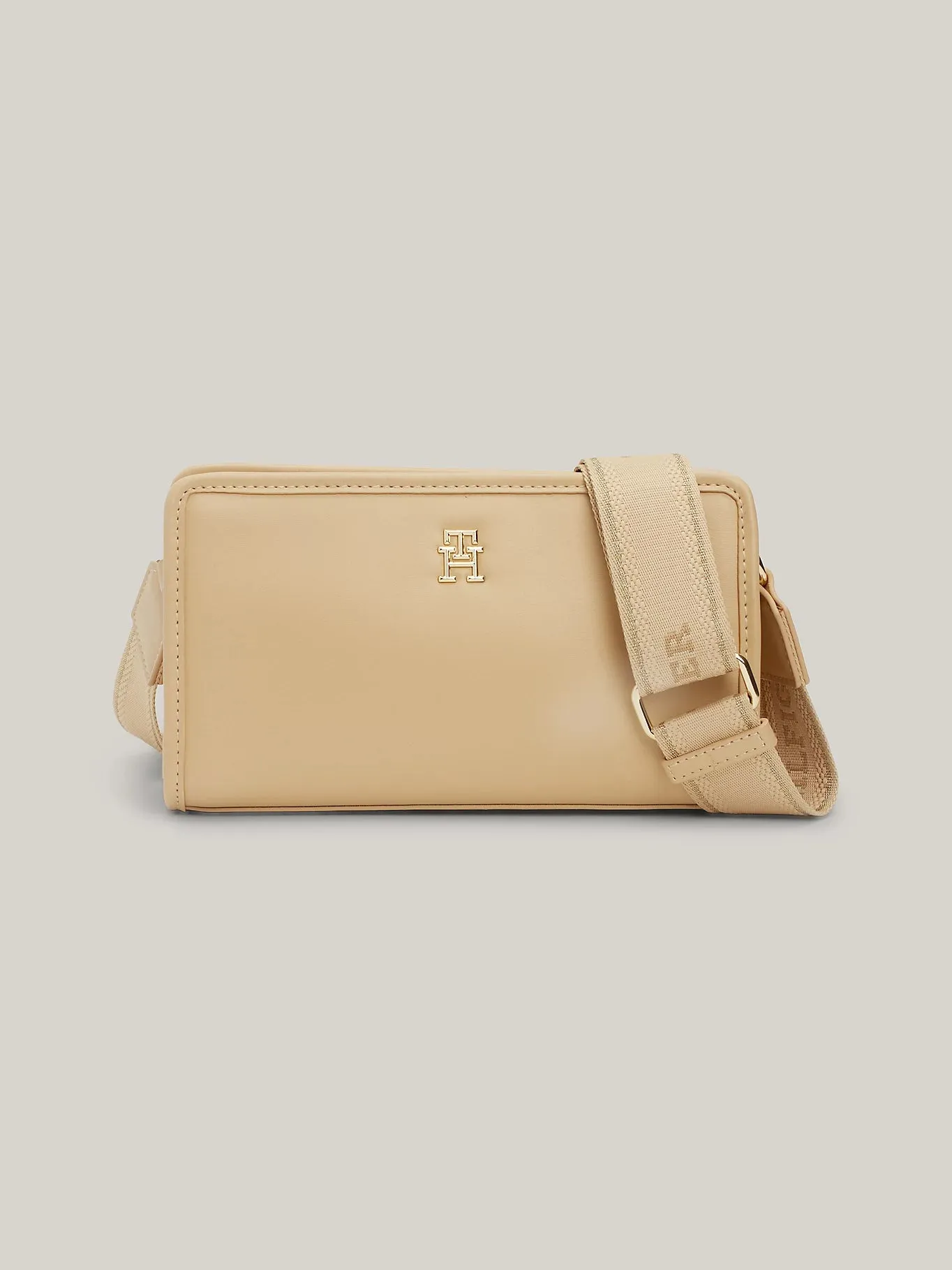 CK MONOTYPE TONAL LOGO SMALL CROSSOVER BAG-Harvest Wheat