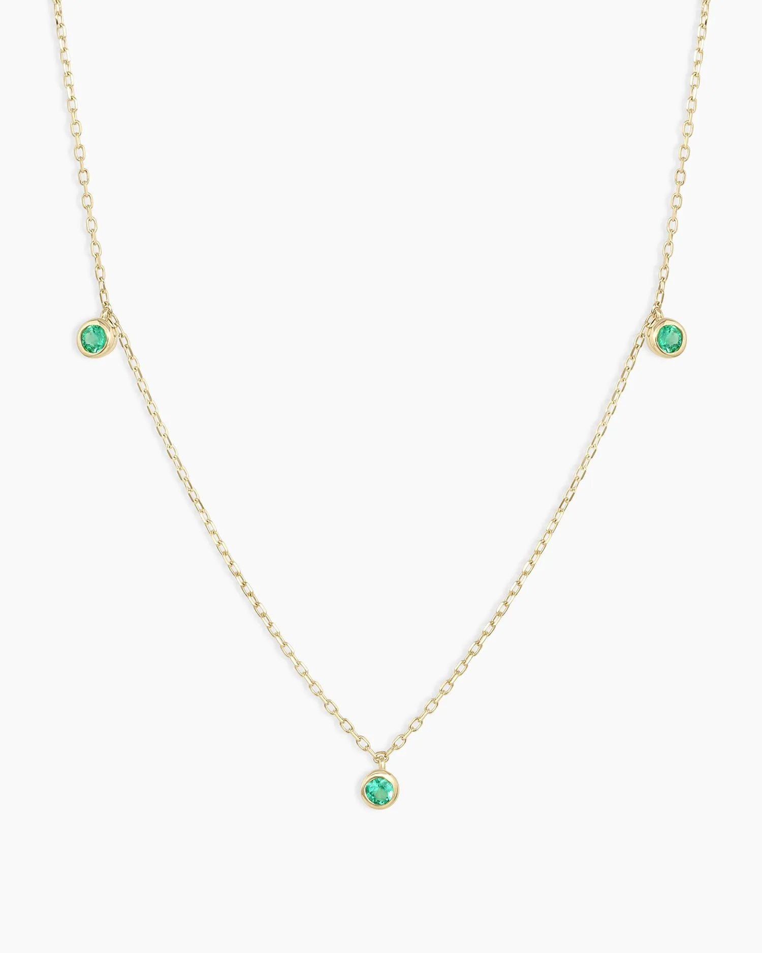 Classic Emerald Trio Necklace