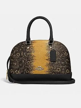 Coach Mini Sierra Satchel Leather Bag Mustard F73059