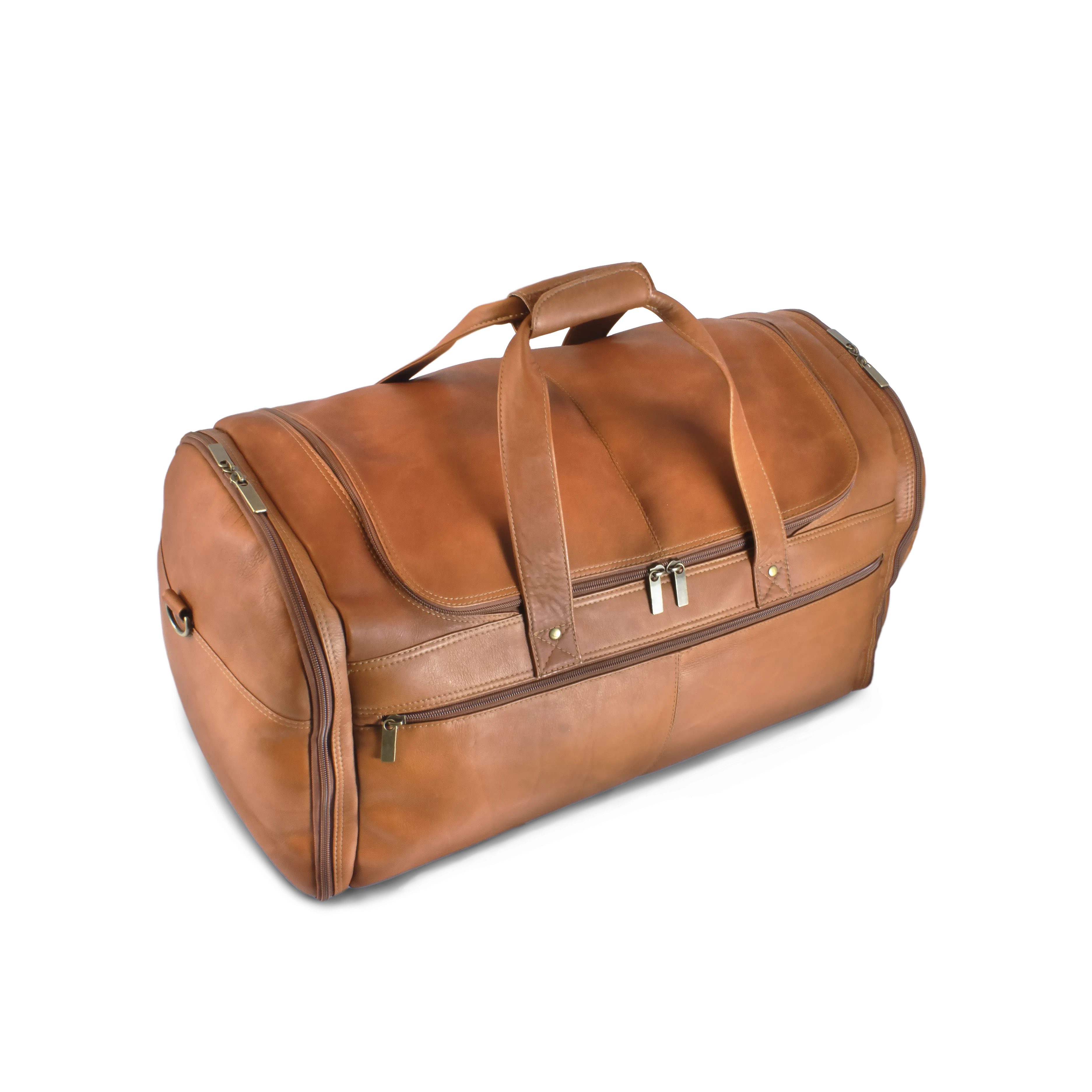 Colombian Leather 22" Multi-Pocket Duffle Bag 771-2206