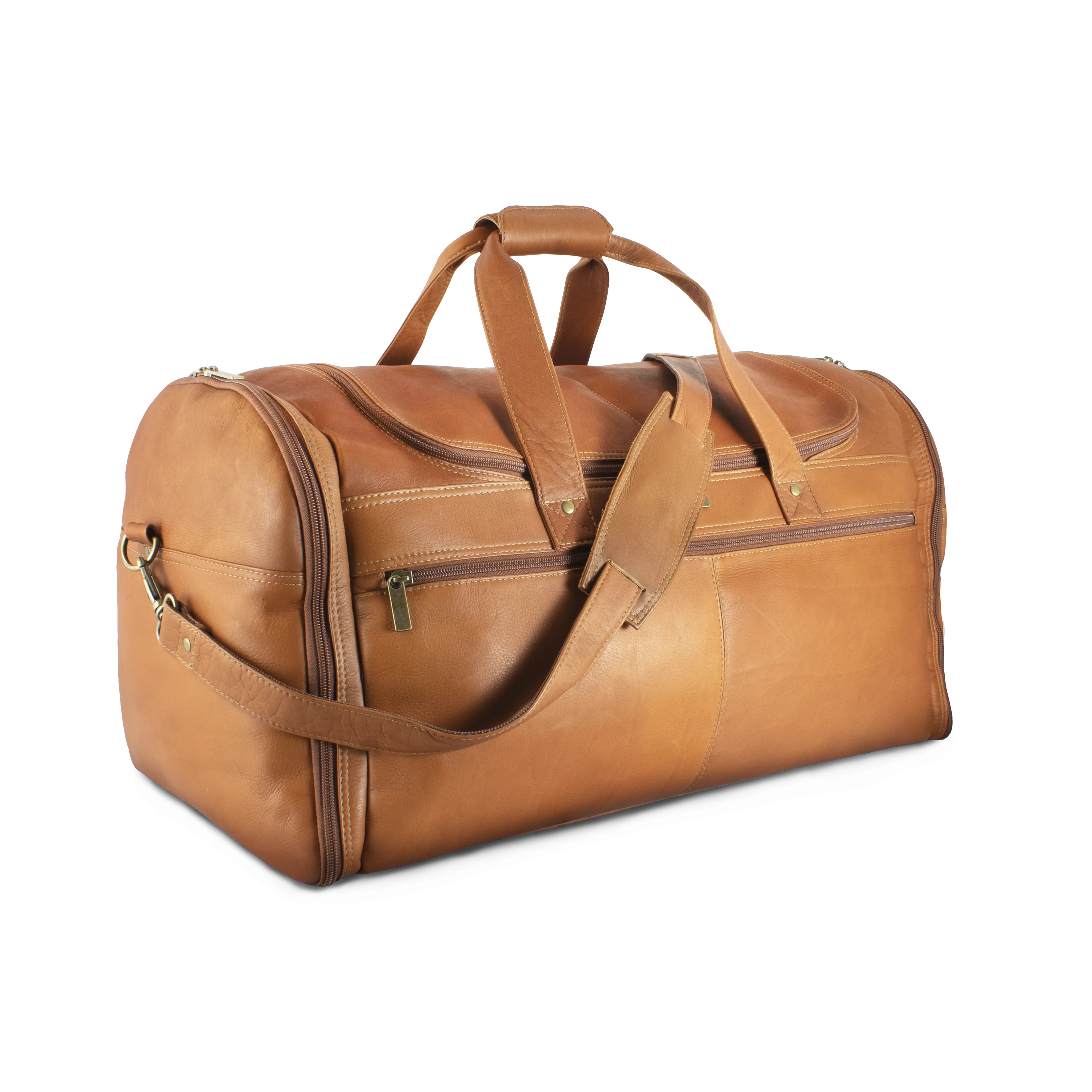 Colombian Leather 22" Multi-Pocket Duffle Bag 771-2206