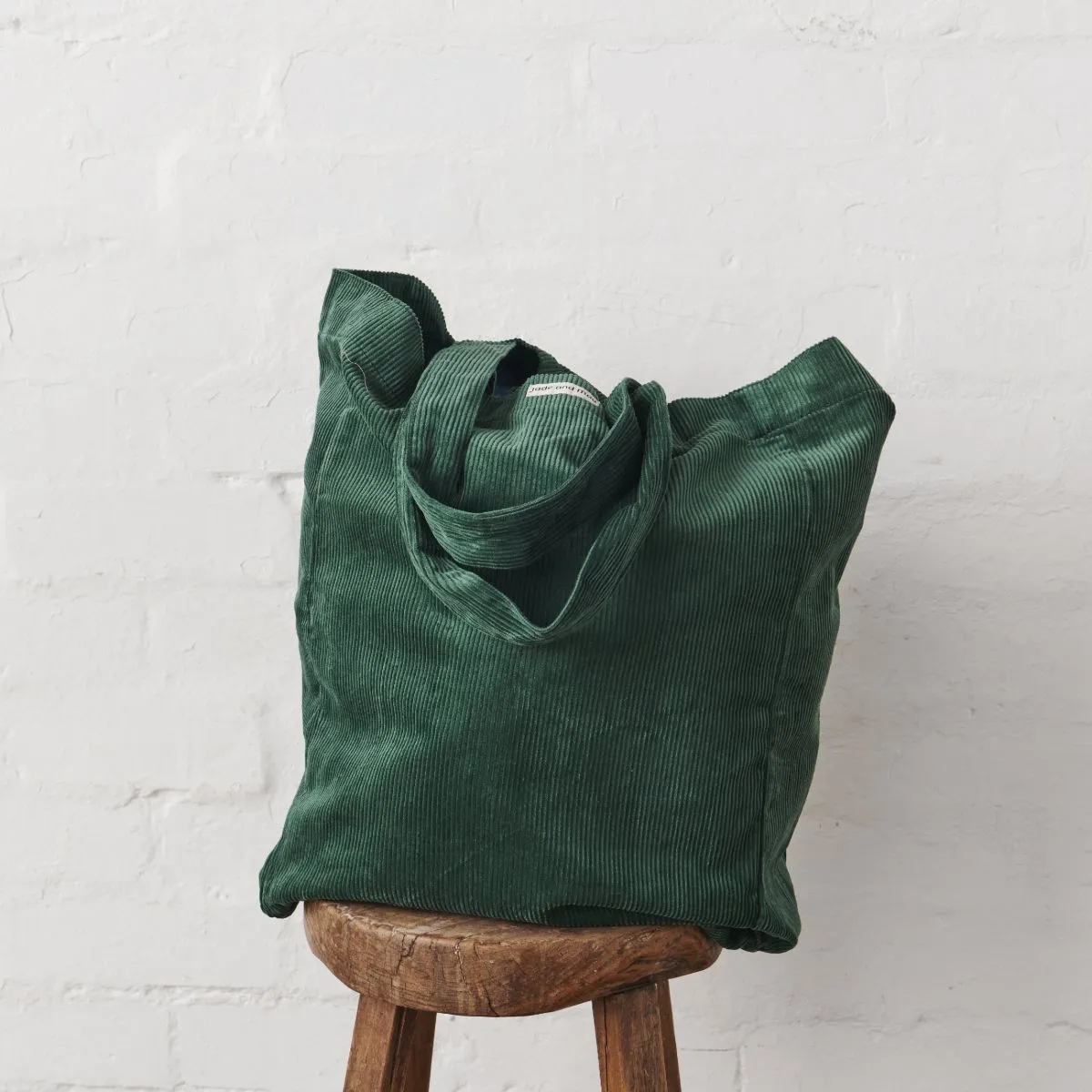 Cord Tote Bag - Emerald Green