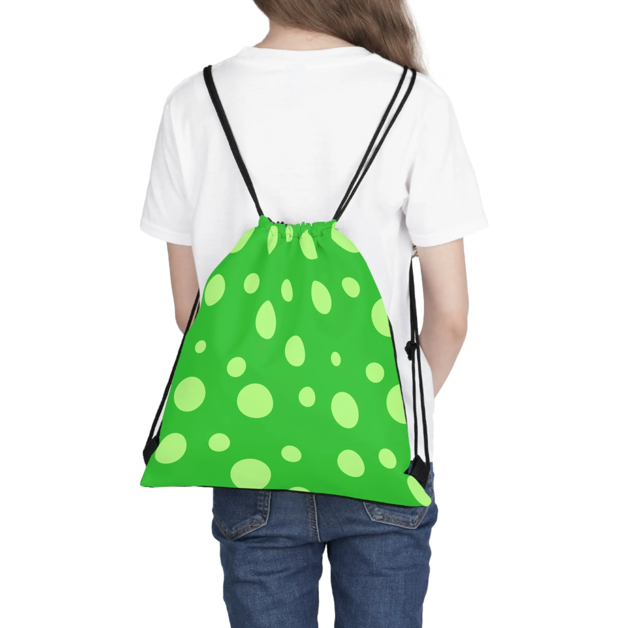 Drawstring Bag - Green Spotted Green