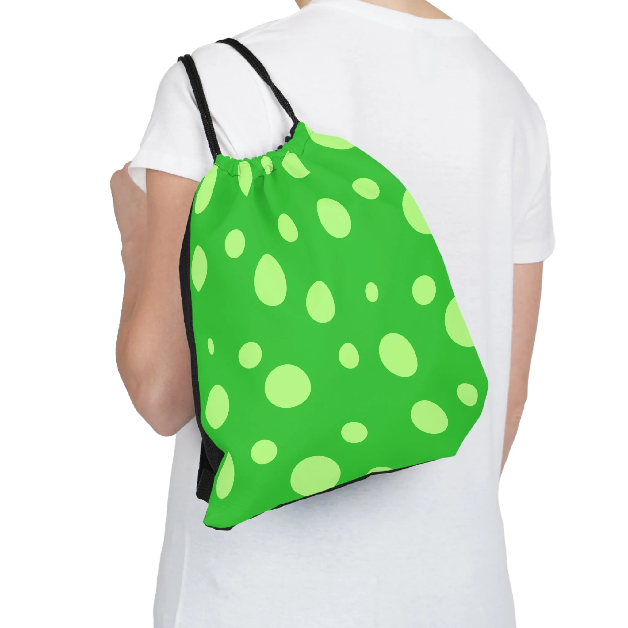 Drawstring Bag - Green Spotted Green