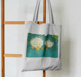 Duck in a Pond Tote Bag