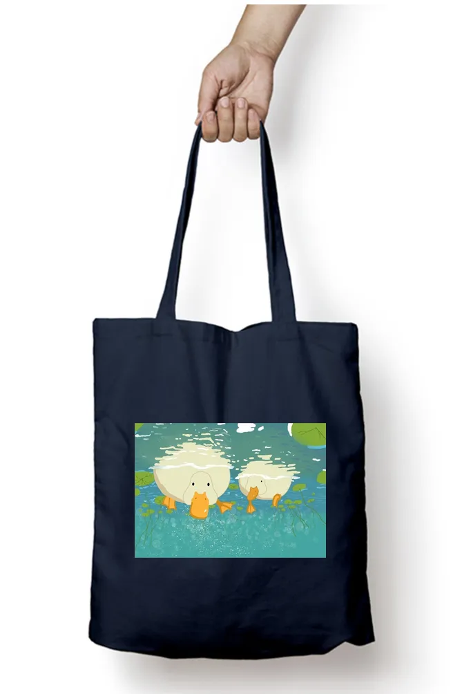 Duck in a Pond Tote Bag